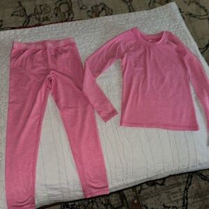 Pink “all in motion” thermal set girls 6x